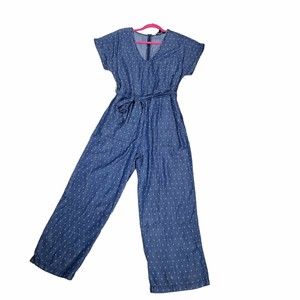 Velvet Heart size Small Blue & White One-Piece Jumpsuit